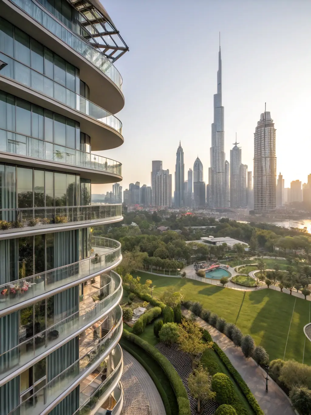 A well-maintained multifamily apartment complex with several floors and ample parking, illustrating the scale and potential of multifamily investments by Charran Charter LLC.